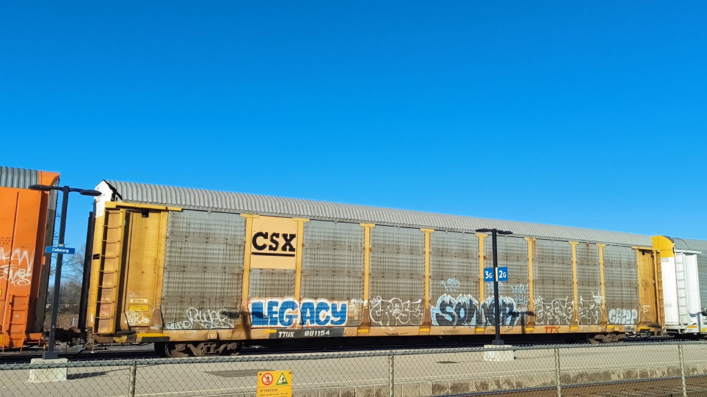 CSXT B11964 (Body) TTGX 981154 (Flat)